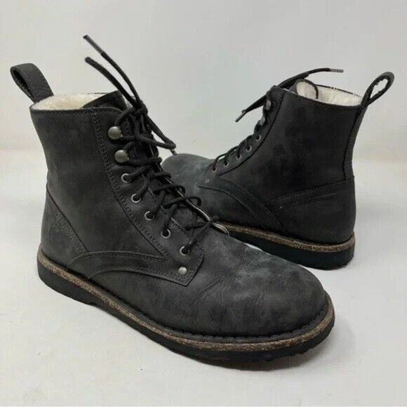 Birkenstock 41 Bryson graphite grey combat bootS Narrow military